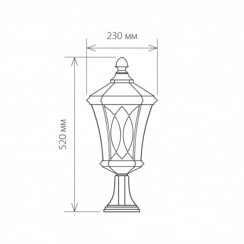 Купить Светильник Elektrostandard Virgo S GLXT-1450S Е27 60 Вт капучино садово-парковый по низкой цене