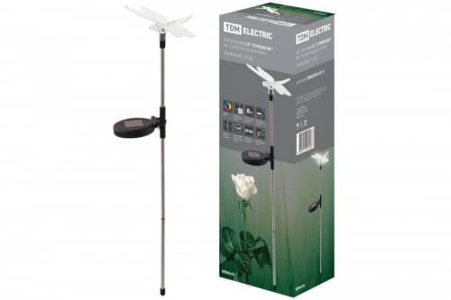 Купить Светильник TDM Бабочка мультицвет на солнечной батарее светодиодный ландшафтный по низкой цене