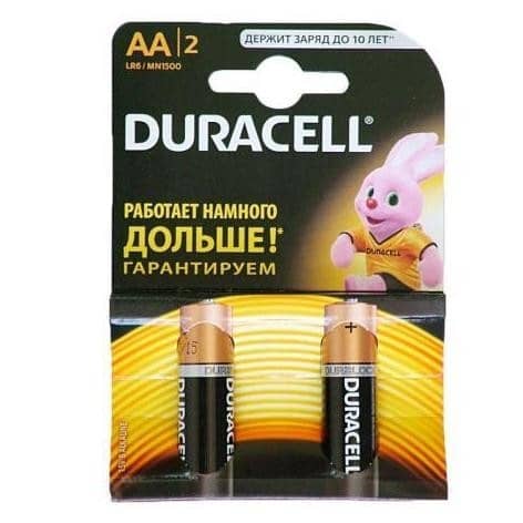 Купить Батарейка Duracell Basic AA LR6 Bl-2 алкалиновая 2 шт по низкой цене