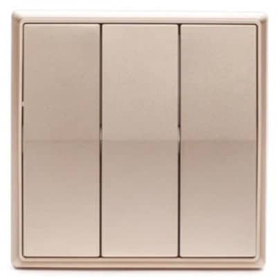 Купить Выключатель Gritt Elegance B180100G дистанционный трехклавишный золотой металлик по низкой цене