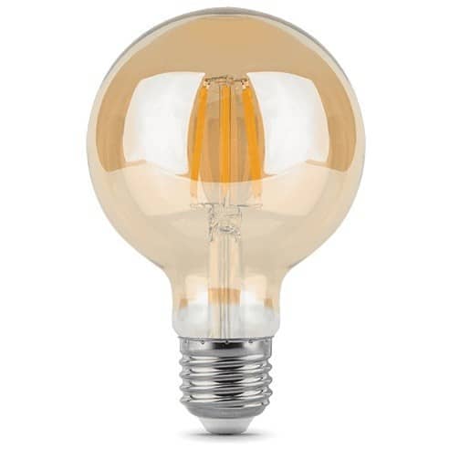 Купить Лампа Gauss 105802006 Filament G95 6W E27 Golden 2400К светодиодная по низкой цене