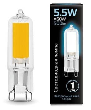 Купить Лампа Gauss 107809205 G9 AC220-240V 5,5W 4100K светодиодная по низкой цене