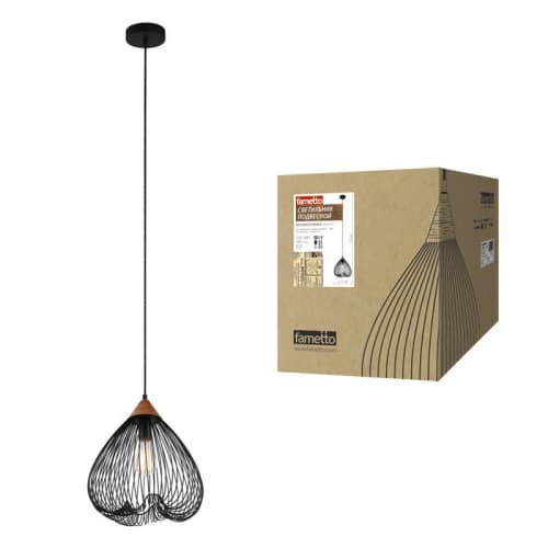Купить Светильник Fametto Vintage DLC-V203-1001 Black E27 60W 220V подвесной по низкой цене