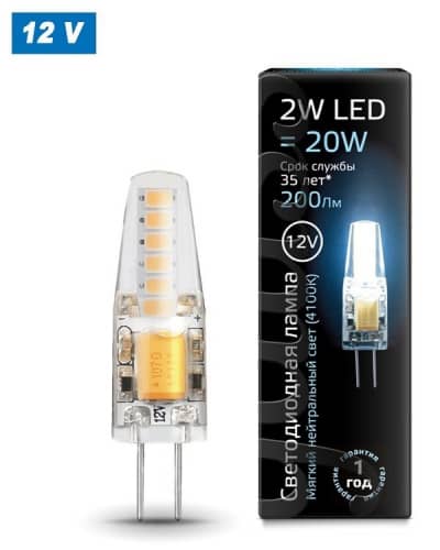Купить Лампа Gauss 207707202 G4 12V 2W 4100K светодиодная по низкой цене