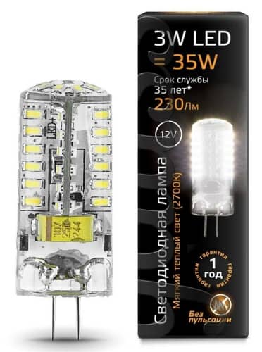 Купить Лампа Gauss 207707103 G4 12V 3W 2700K светодиодная по низкой цене