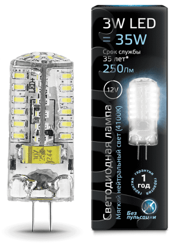 Купить Лампа Gauss 207707203 G4 12V 3W 4100K светодиодная по низкой цене