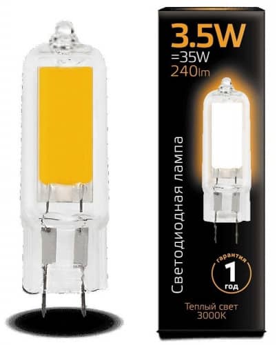 Купить Лампа Gauss 107807103 G4 AC220-240V 3,5W 3000K светодиодная по низкой цене