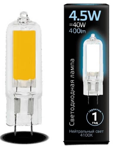 Купить Лампа Gauss 107807204 G4 AC220-240V 4,5W 4100K светодиодная по низкой цене