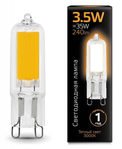 Купить Лампа Gauss 107809103 G9 AC220-240V 3,5W 3000K светодиодная по низкой цене