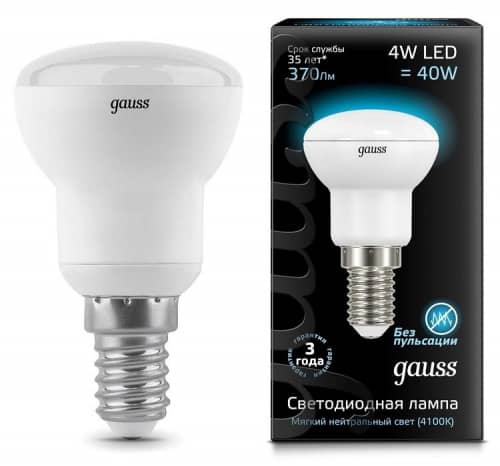 Купить Лампа Gauss 106001204 R39 4W E14 4100K светодиодная по низкой цене