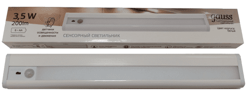 Купить Светильник Gauss Cabinet Light CL004 многофункциональный 3,5W белый автономный сенсорный по низкой цене