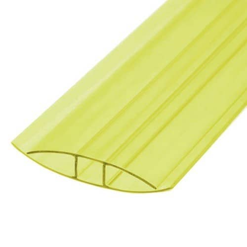 Купить Профиль Юг-Ойл-Пласт для поликарбоната соединительный неразъемный 16 мм желтый по низкой цене