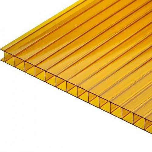Купить Поликарбонат Berolux сотовый оранжевый 16 мм 2,1х6 м по низкой цене