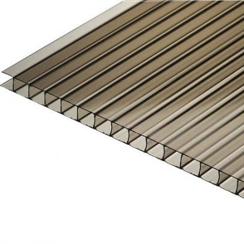 Купить Поликарбонат Berolux сотовый серый 16 мм 2,1х6 м по низкой цене