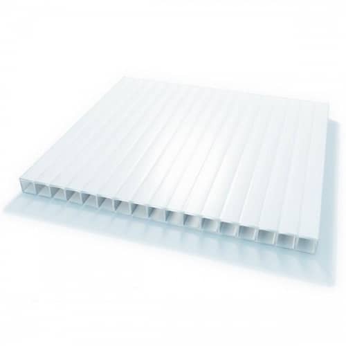 Купить Поликарбонат Woggel сотовый белый 10 мм 2,1х6 м по низкой цене