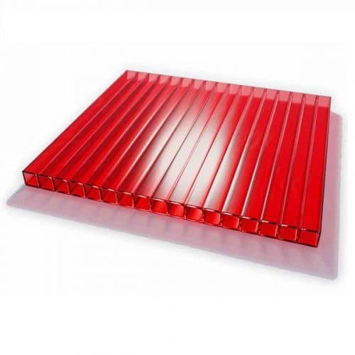 Купить Поликарбонат Wöggel сотовый красный 4 мм 2,1х6 м по низкой цене