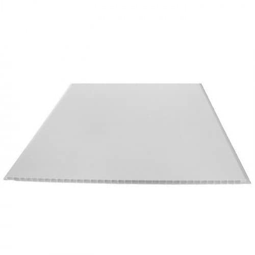 Стеновая панель ПВХ Панельпласт матовая белая стеновая 2700х375 мм