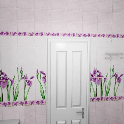 Стеновая панель ПВХ Novita фриз 3D Индиго 2700x250 мм