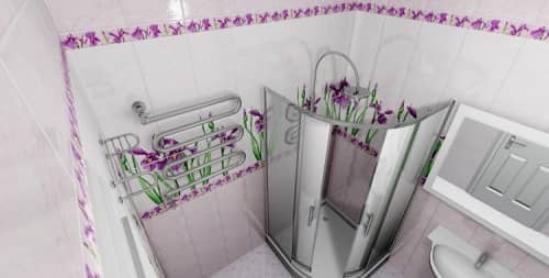 Стеновая панель ПВХ Novita фриз 3D Индиго 2700x250 мм