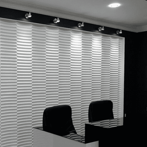 3D панель Artpole Ruffle дизайнерская из гипса 600х600 мм