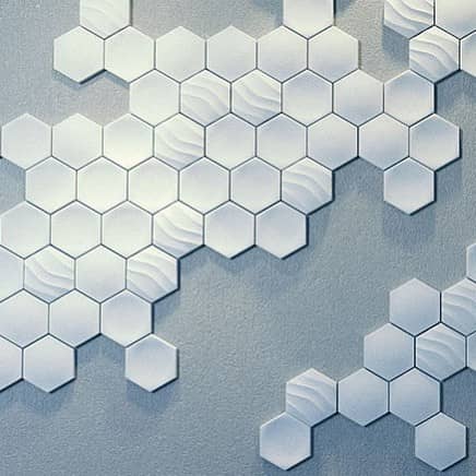 3D панель Artpole Heksa-button дизайнерская из гипса 200x173 мм