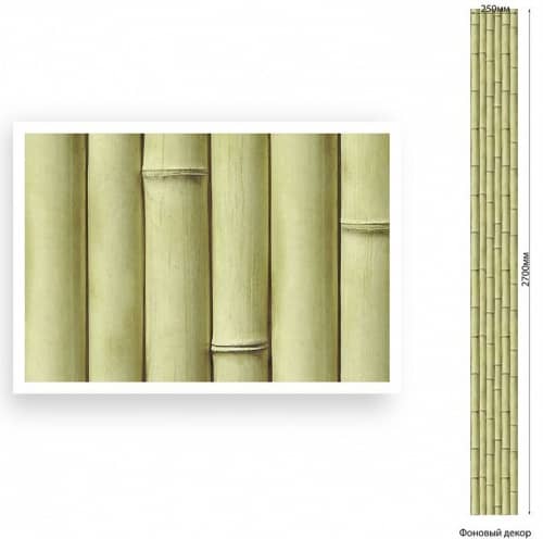 Стеновая панель ПВХ Век Бамбук оливковый 2700х250 мм