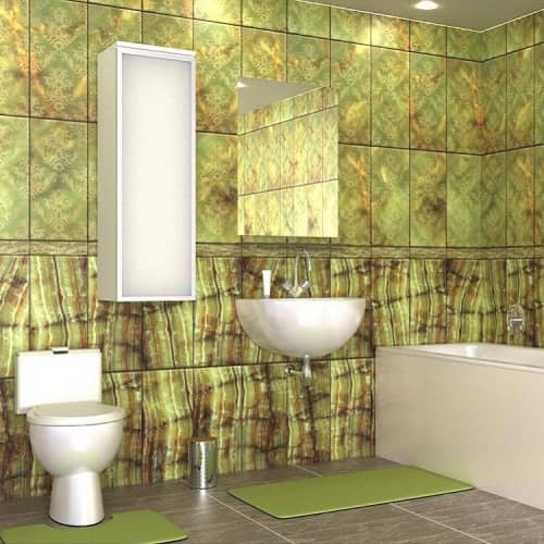 Стеновая панель ПВХ Век Барокко зеленый 2700х250 мм