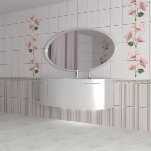 Стеновая панель ПВХ Век Камила розовая фон 2700х250 мм