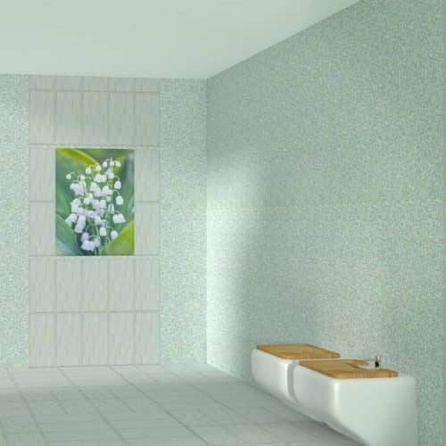 Стеновая панель ПВХ Век Ландыш Рипс фон 2700х250 мм