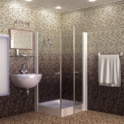 Стеновая панель ПВХ Век Мозаика коричневая 2700х250 мм