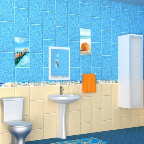 Купить Стеновая панель ПВХ Век Песчаный берег Мостик 2700х250 мм по низкой цене