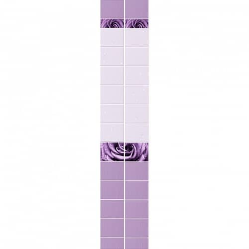 Стеновая панель ПВХ Кронапласт Unique Капли росы фиолетовый 2700х250 мм