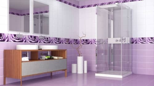 Стеновая панель ПВХ Кронапласт Unique Капли росы фиолетовый 2700х250 мм