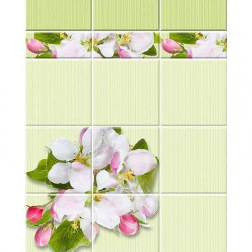 Стеновая панель ПВХ Кронапласт Unique Яблоневый цвет зелёный 2700х250 мм