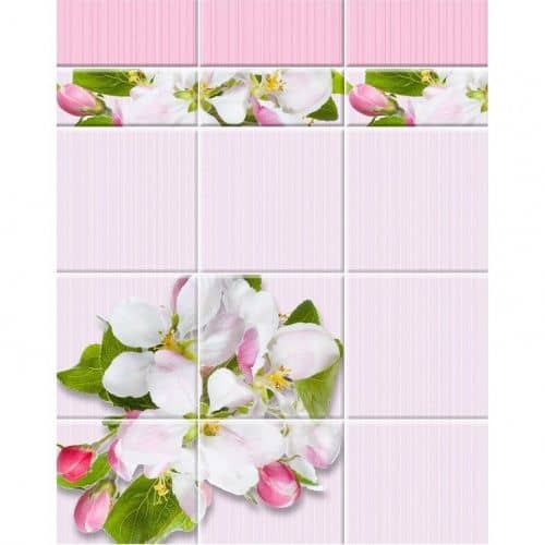 Стеновая панель ПВХ Кронапласт Unique Яблоневый цвет розовый 2700х250 мм