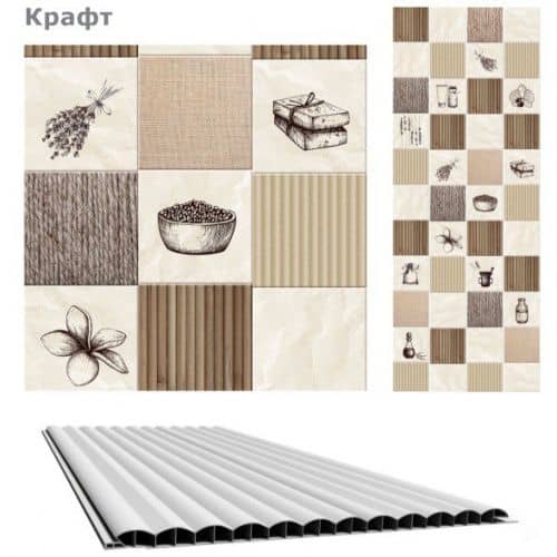 Стеновая панель ПВХ Кронапласт Unique Крафт фигурная 2700х250 мм