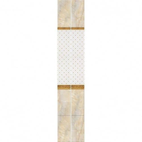 Стеновая панель ПВХ Кронапласт Unique Роял бежевый фигурная 2700х250 мм