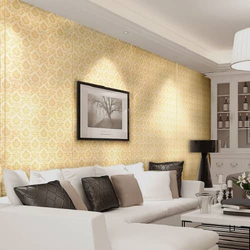 Жесткие обои МДФ Требити Баско Вензель золотой 2800х1030 мм