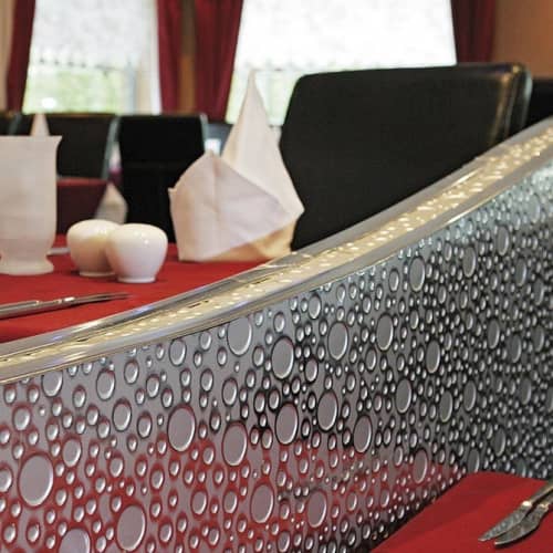 Стеновая панель Sibu Structure Line Bubble Silver PF met Silver самоклеящаяся 2600х1000 мм
