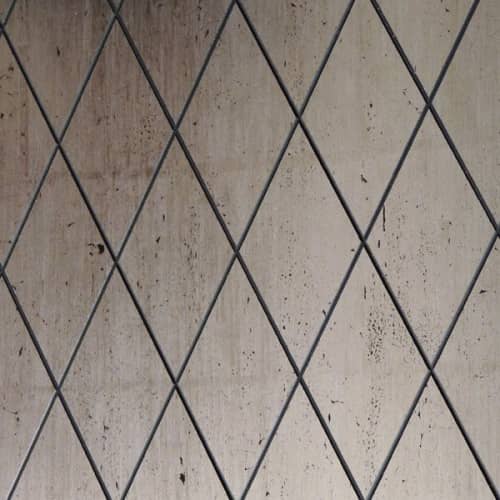 Стеновая панель Sibu Structure Line Linea 104x62 Old Platin самоклеящаяся 2600х1000 мм