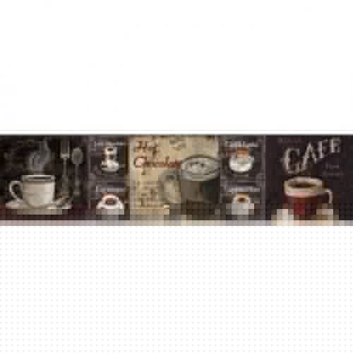 Фартук для кухни Апласт Кофе-ассорти МДФ текстура дерево