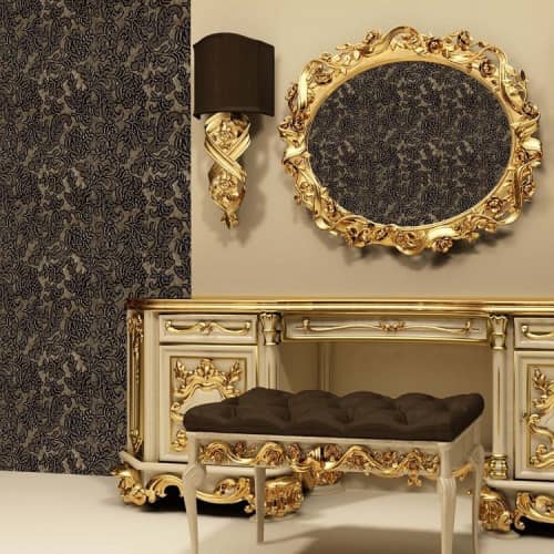Панель МДФ Deco Цветы черный и медь 115 декоративная 2800х1000 мм