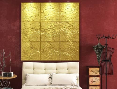 3D панель Artpole Flora дизайнерская из гипса 600х600 мм