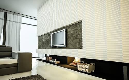 3D панель Artpole Ruffle дизайнерская из гипса 600х600 мм