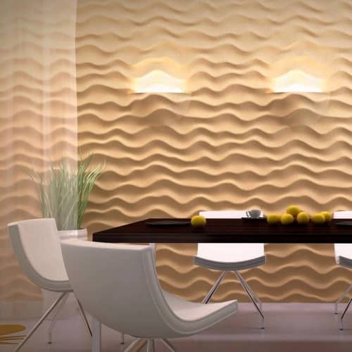 3D панель из гипса Artpole Sandy 2 LED RGB дизайнерская 2 модуля с радиопультом 600х600 мм