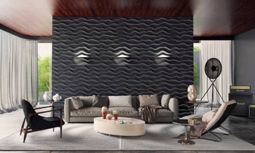 3D панель из гипса Artpole Sandy 2 LED White дизайнерская 3 модуля 600х600 мм