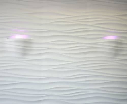 3D панель из гипса Artpole Silk 2 LED RGB дизайнерская 2 модуля с радиопультом 600х600 мм