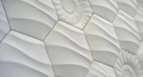 3D панель Artpole Heksa-wave дизайнерская из гипса 200x173 мм