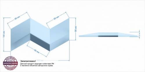 3D панель Artpole Mercury дизайнерская из гипса 145x250 мм