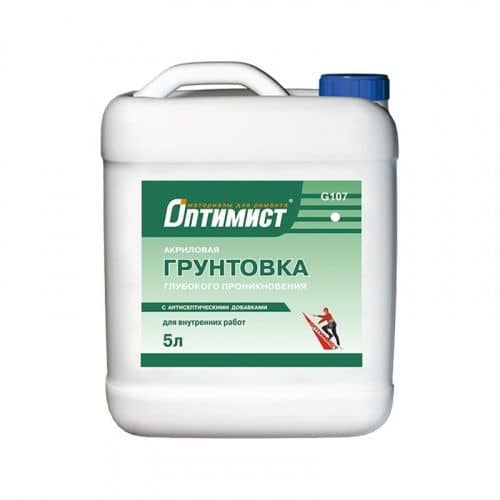 Купить Грунтовка Оптимист G107 глубокого проникновения 5 л по низкой цене